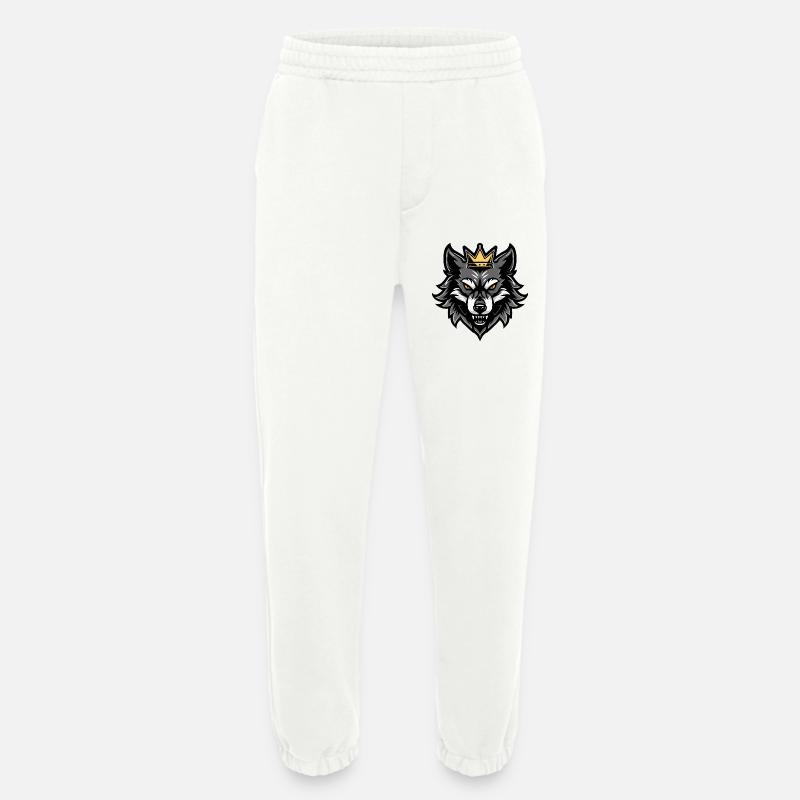 Wolf Head Crown - Heavyweight Jogging Pants - made by SPREAD - OFF WHITE