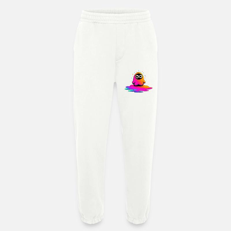 Neon Figur auf Farbklecks - Heavyweight Jogginghose - made by SPREAD  - OFF WHITE