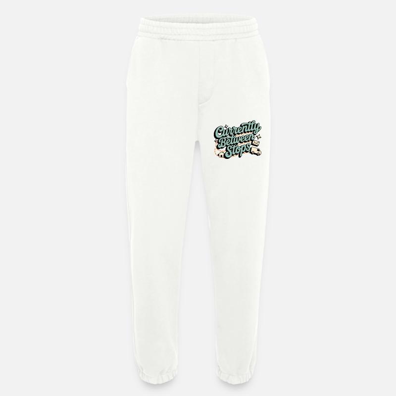 Between Stops | Postman Deliverer Humor - Heavyweight Jogging Pants - made by SPREAD  - OFF WHITE