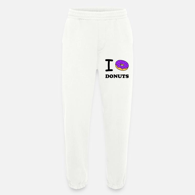 I Love Donuts - Heavyweight Jogginghose - made by SPREAD  - OFF WHITE