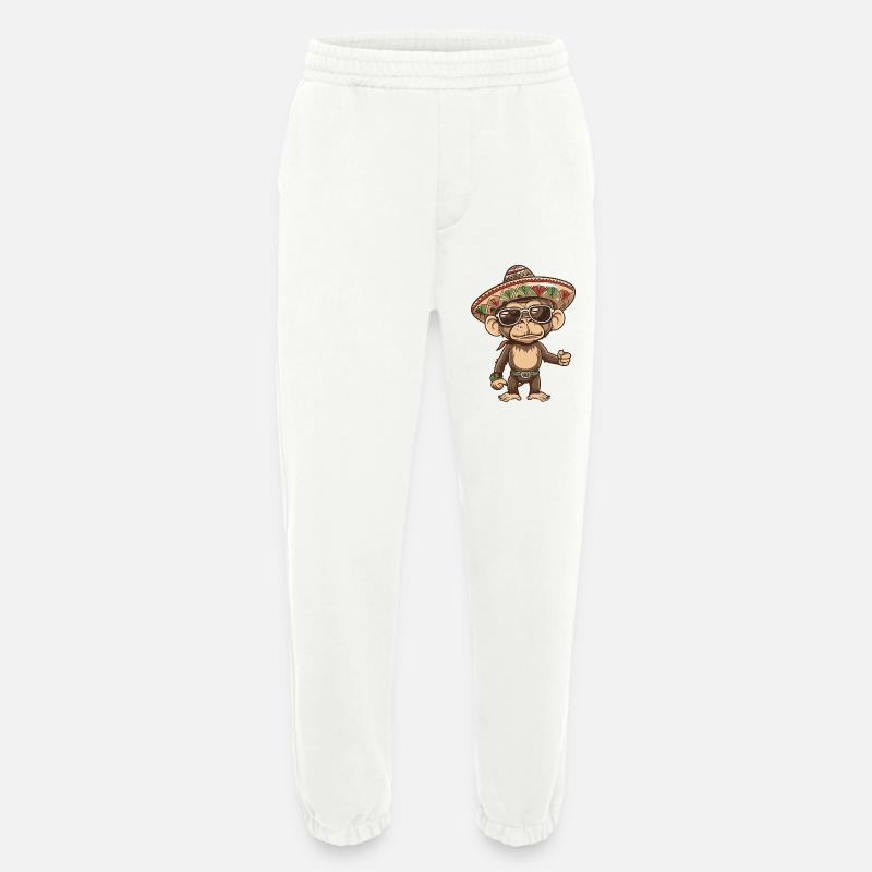 Affe Comic Lustig Sombrero - Heavyweight Jogginghose - made by SPREAD  - OFF WHITE