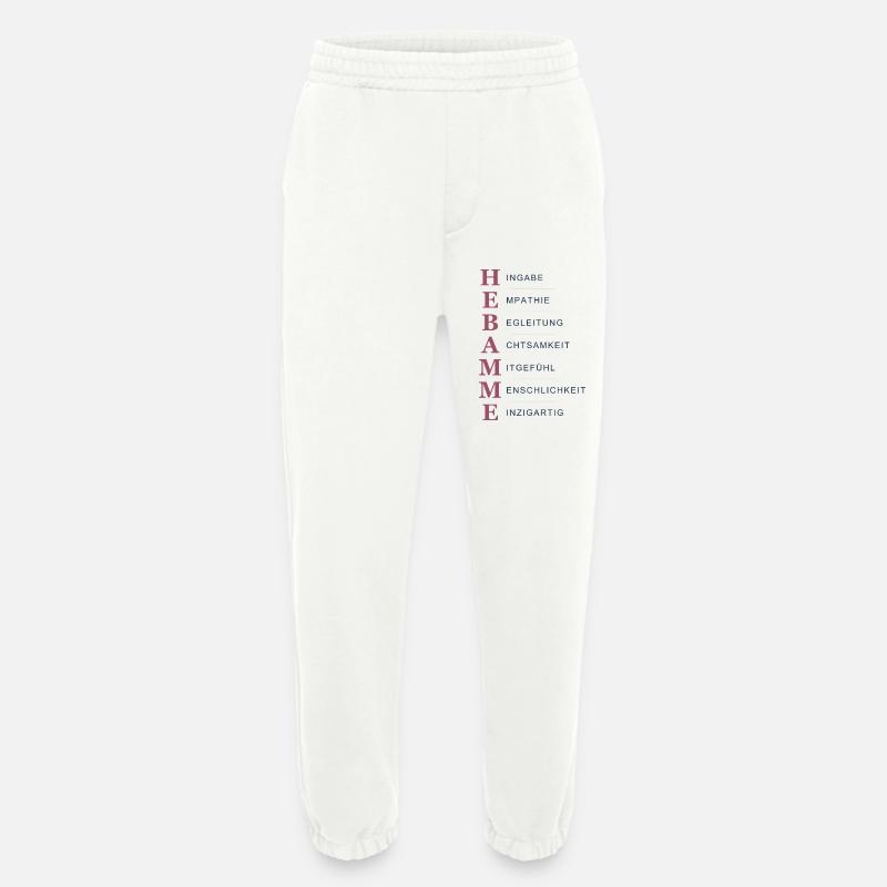 Hebamme Akrostichon – Herz & Hingabe Hell - Heavyweight Jogginghose - made by SPREAD  - OFF WHITE