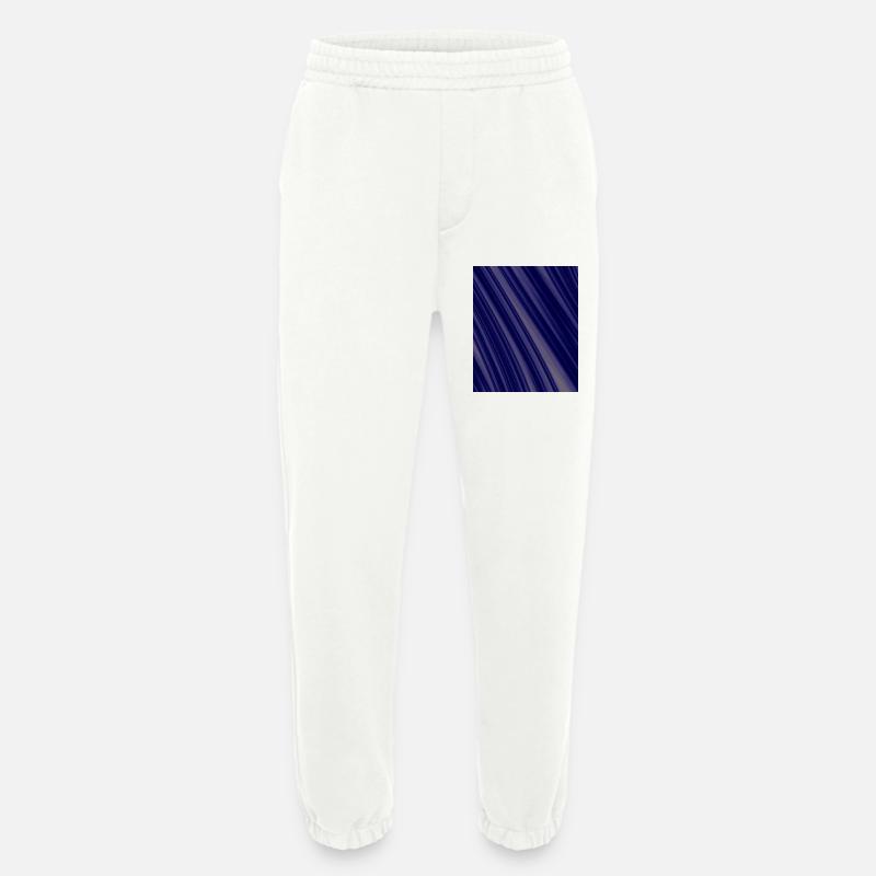 Navy Diagonal Structures - Heavyweight Jogging Pants - made by SPREAD  - OFF WHITE