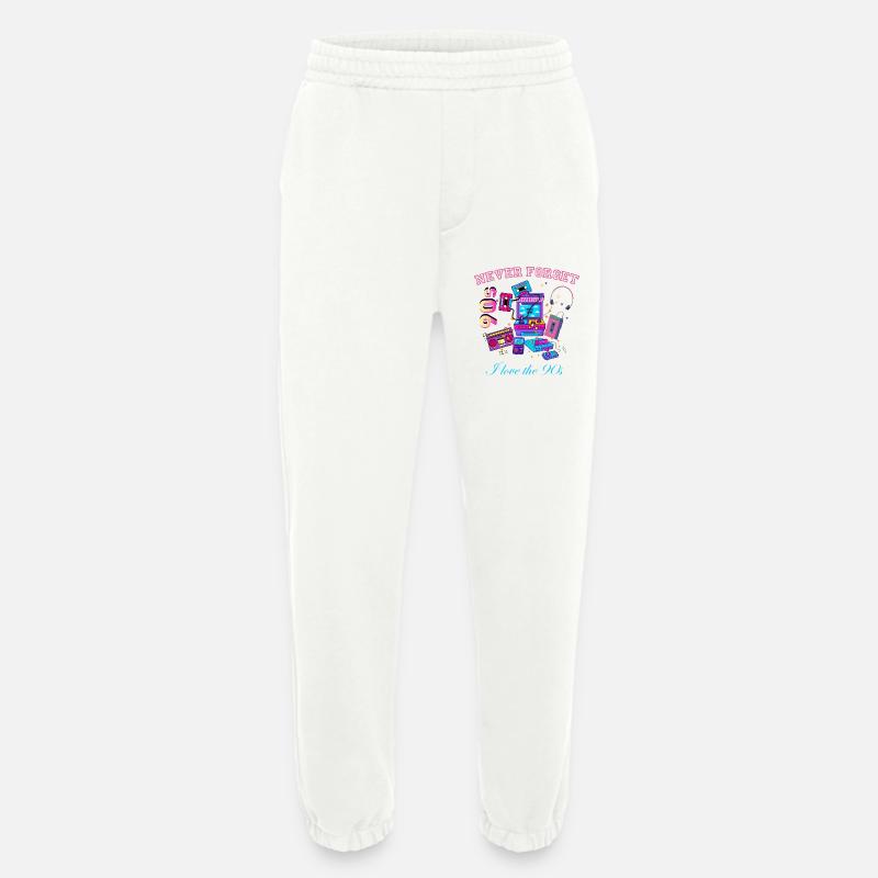 Retro 90s never forget - Heavyweight Jogging Pants - made by SPREAD - OFF WHITE