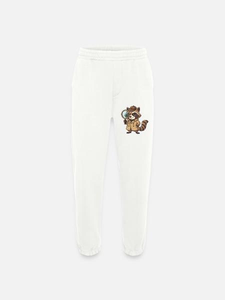 Waschbär Detektiv mit Lupe - Heavyweight Jogginghose - made by SPREAD  - OFF WHITE