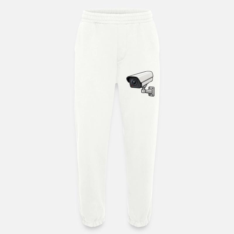 Illustration de caméra de sécurité - Pantalon de jogging bio épais fabriqué en UE - OFF WHITE