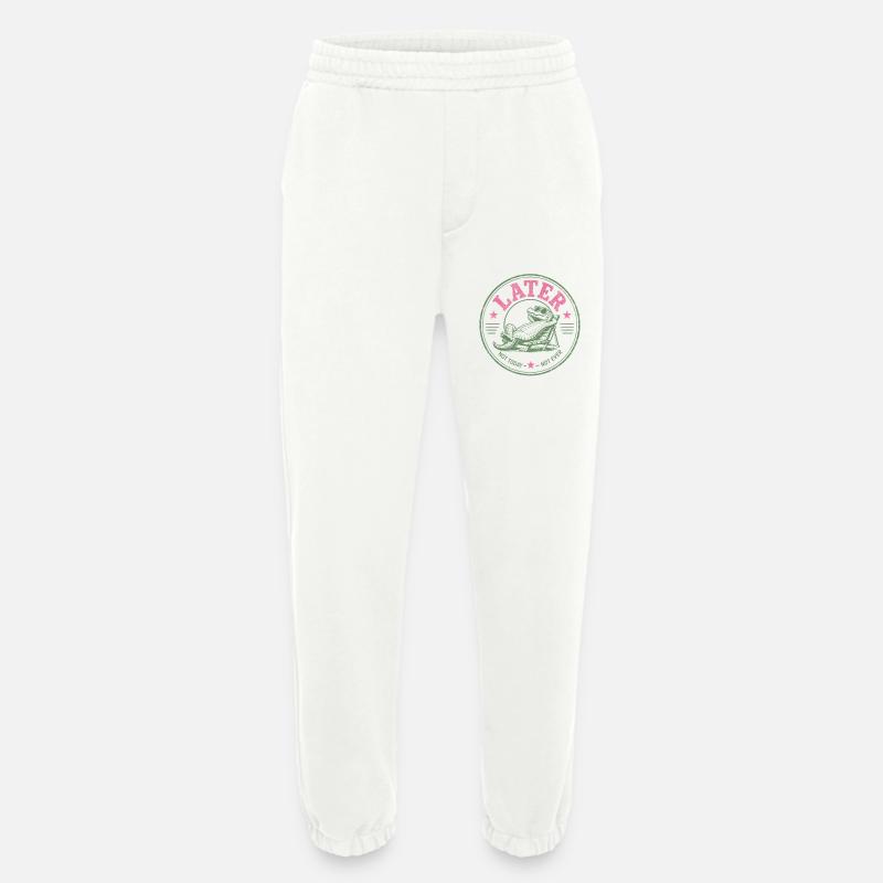 Aufschieberkrokodil Nie Heute - Heavyweight Jogginghose - made by SPREAD  - OFF WHITE