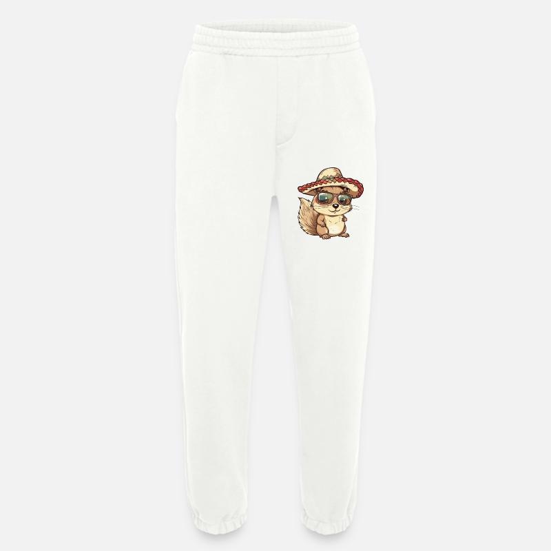 Squirrel Comic Funny Sombrero - Heavyweight Jogging Pants - made by SPREAD  - OFF WHITE