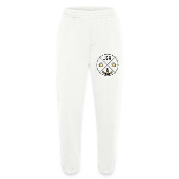 JGA Bräutigam Handzeichen Bier Kreis Symbol POS 3C - Heavyweight Jogginghose - made by SPREAD  - OFF WHITE - Vorne
