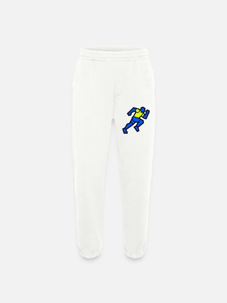 Fast Polygon Runner Marathon Team - Heavyweight Jogging Pants - made by SPREAD - OFF WHITE