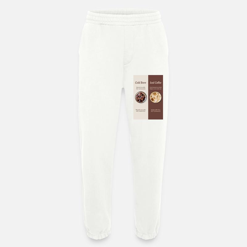 Affiche Cold Brew vs Café Glacé - Pantalon de jogging bio épais fabriqué en UE - OFF WHITE