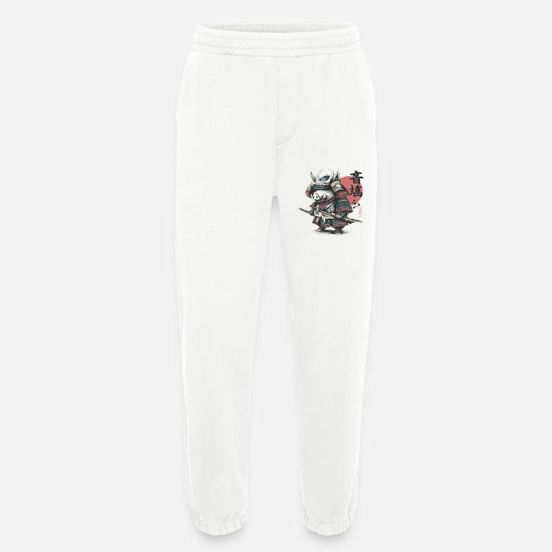 Boar Samurai in Armor Katana - Heavyweight Jogging Pants - made by SPREAD  - OFF WHITE