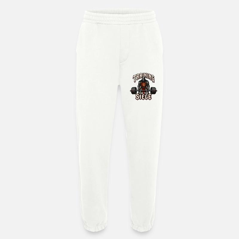 Knight Siege Training - Heavyweight Jogging Pants - made by SPREAD  - OFF WHITE