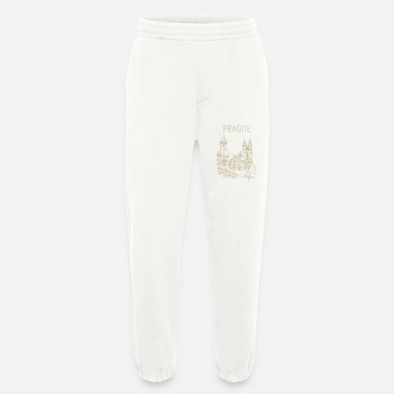 Stylized Prague - Heavyweight Jogging Pants - made by SPREAD  - OFF WHITE