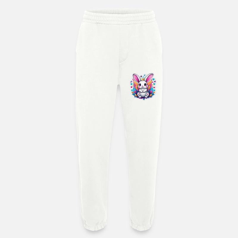 Bezaubernder Regenbogenhase - Heavyweight Jogginghose - made by SPREAD - OFF WHITE