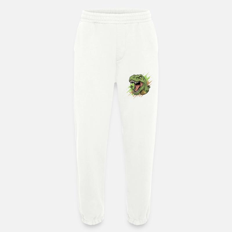 Wütender T Rex mit Farbschwall - Heavyweight Jogginghose - made by SPREAD - OFF WHITE