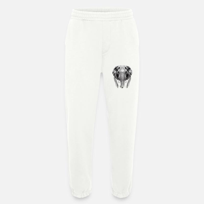 Elephant Head Elephant - Heavyweight Jogging Pants - made by SPREAD - OFF WHITE