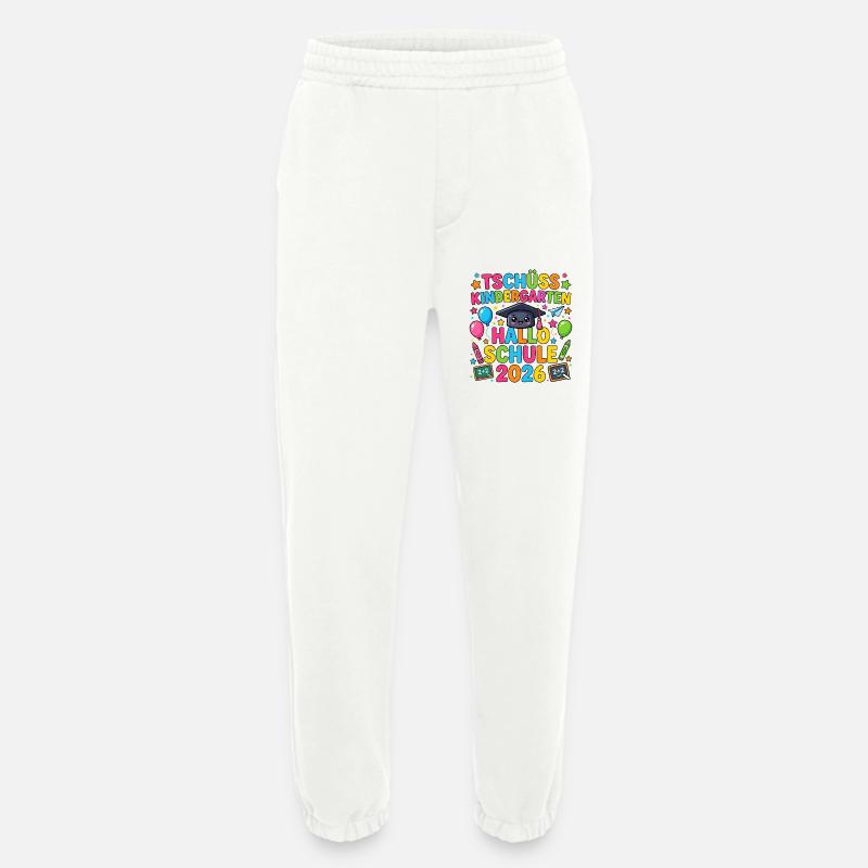 Tschüss Kindergarten Hallo Schule 2026 Einschulung - Heavyweight Jogginghose - made by SPREAD  - OFF WHITE