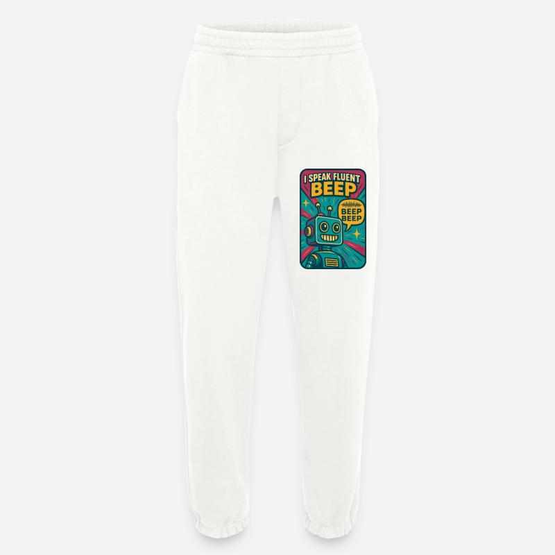 Fließend Beep | Roboter Sci-Fi Nerd - Heavyweight Jogginghose - made by SPREAD  - OFF WHITE