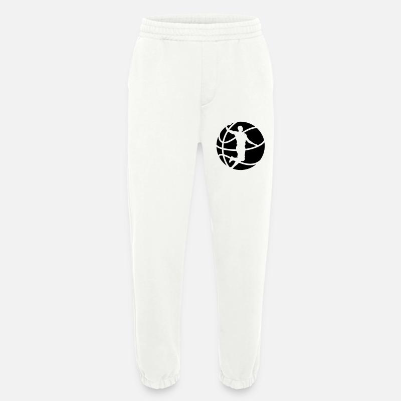 basketball - Heavyweight Jogging Pants - made by SPREAD - OFF WHITE