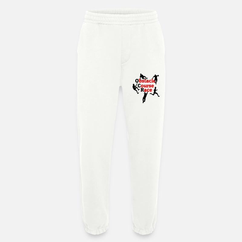 Obstacle Course Race – Red Impact Design - Heavyweight Jogging Pants - made by SPREAD  - OFF WHITE