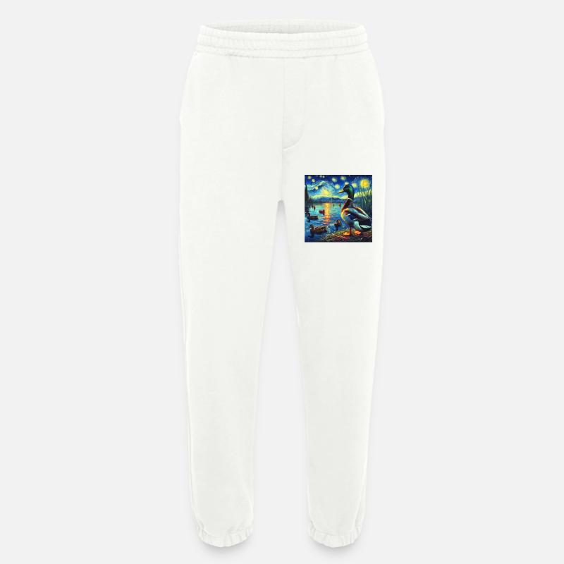 Mallard Starry Night - Heavyweight Jogging Pants - made by SPREAD  - OFF WHITE