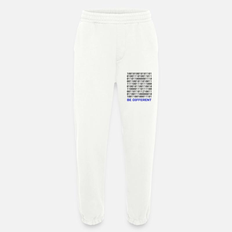 Be Different: Binäres Muster mit Botschaft - Heavyweight Jogginghose - made by SPREAD  - OFF WHITE