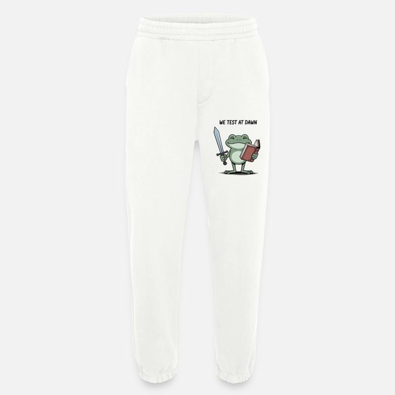 Dawn Quest Frog: Sword & Scroll - Heavyweight Jogging Pants - made by SPREAD - OFF WHITE