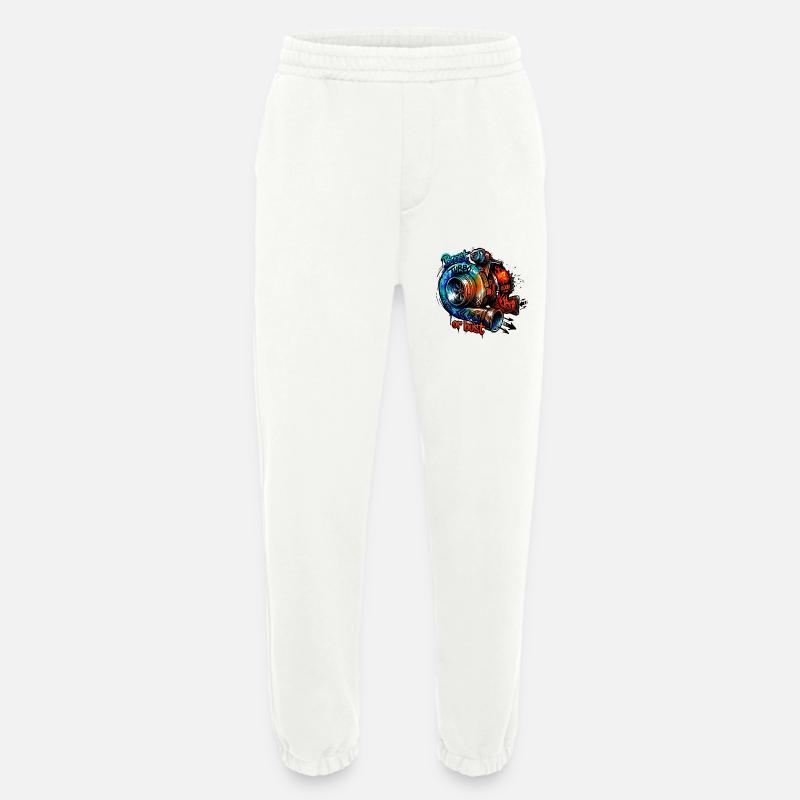 Turbo Boost or Bust - Heavyweight Jogging Pants - made by SPREAD  - OFF WHITE