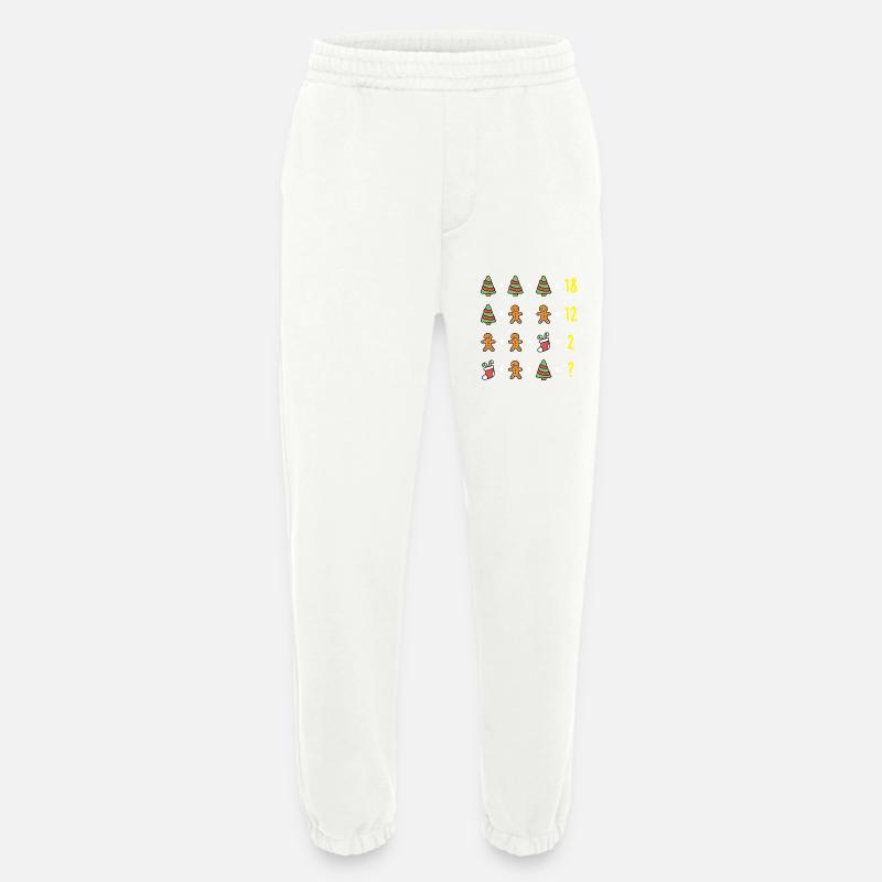Christmas Puzzle Math Christmas Funny Saying - Heavyweight Jogging Pants - made by SPREAD  - OFF WHITE