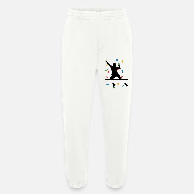 Climbing Wall Man – Custom Climber - Heavyweight Jogging Pants - made by SPREAD  - OFF WHITE