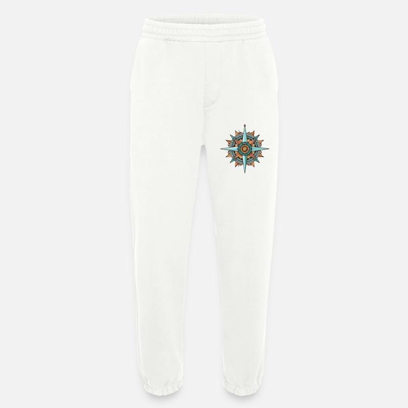 Kompass Reise - Heavyweight Jogginghose - made by SPREAD  - OFF WHITE