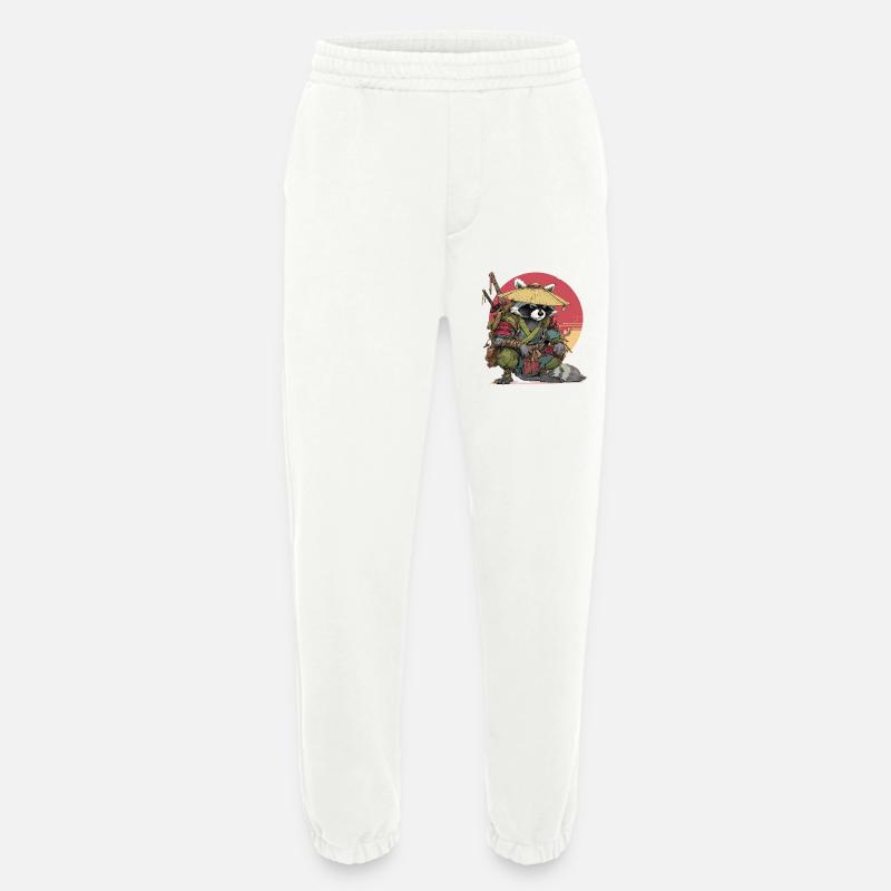 Waschbär-Samurai mit Strohhut - Heavyweight Jogginghose - made by SPREAD - OFF WHITE