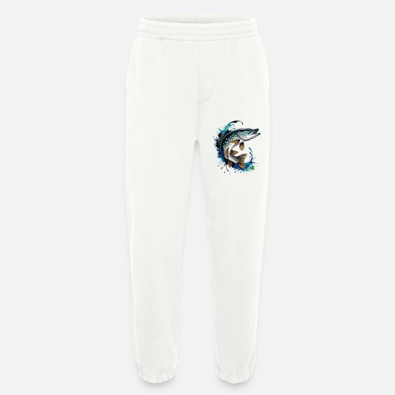 jumping pike - Heavyweight Jogging Pants - made by SPREAD  - OFF WHITE