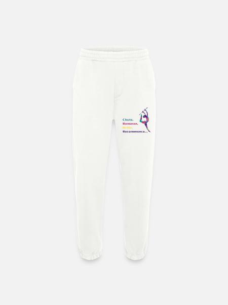 Chute-_Ramasse-_Recommence-- - Pantalon de jogging bio épais fabriqué en UE - OFF WHITE