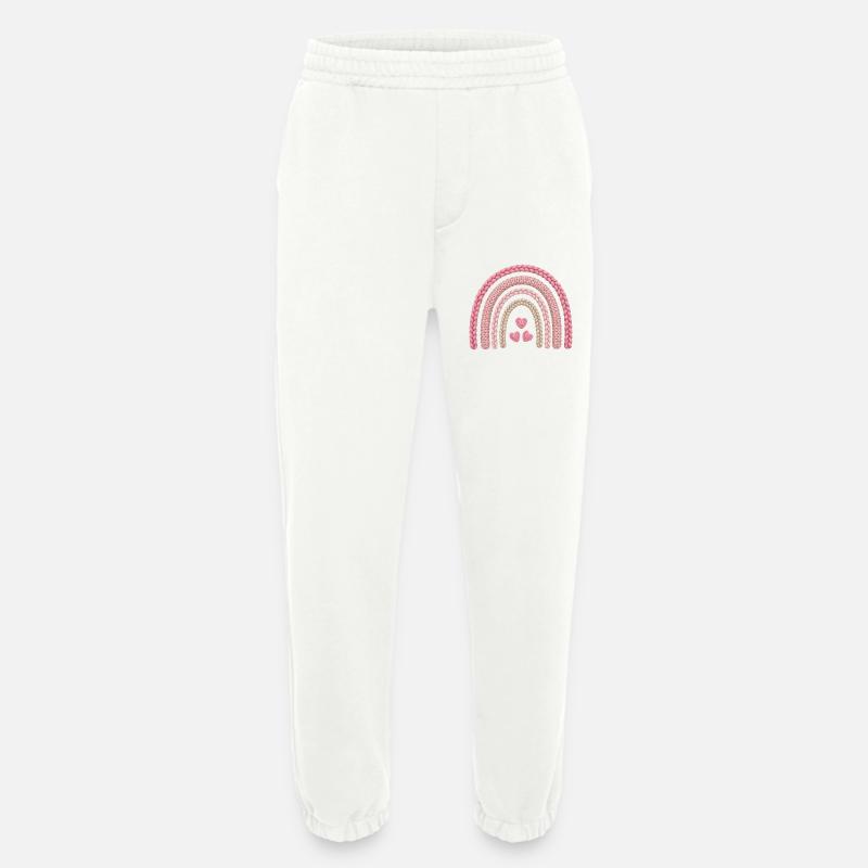 Rainbow Pink Knitting Pattern - Heavyweight Jogging Pants - made by SPREAD - OFF WHITE