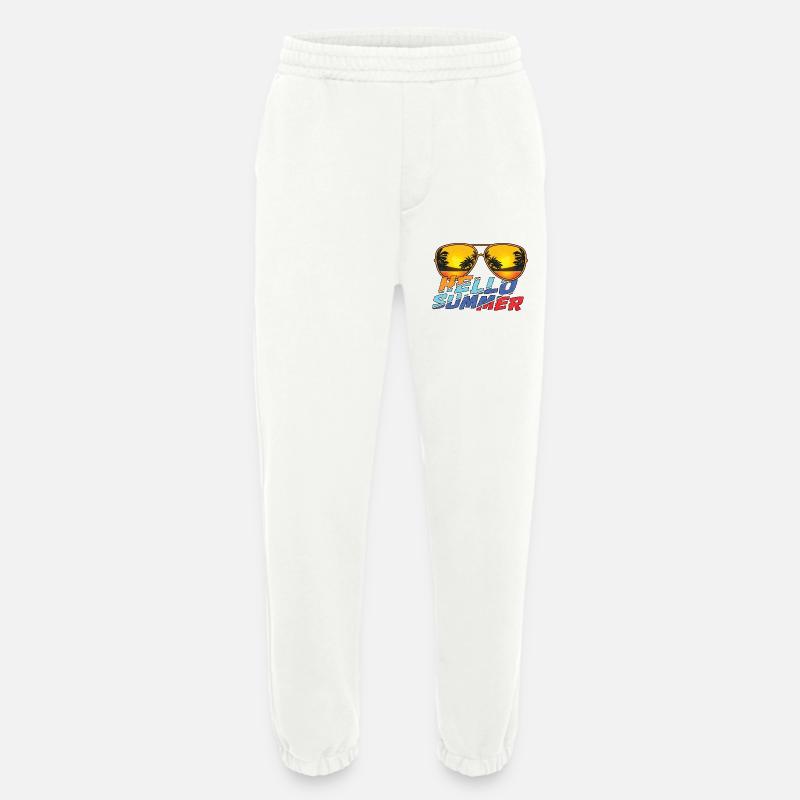Hello Summer Sunglasses Vibes - Heavyweight Jogging Pants - made by SPREAD  - OFF WHITE
