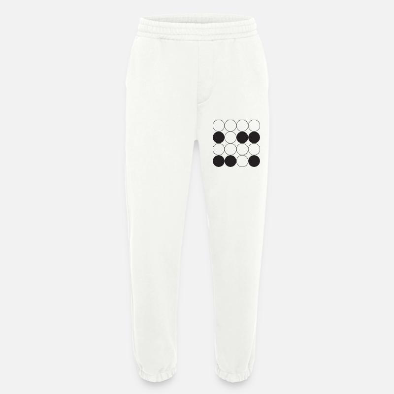 Conception en grille circulaire - Pantalon de jogging bio épais fabriqué en UE - OFF WHITE