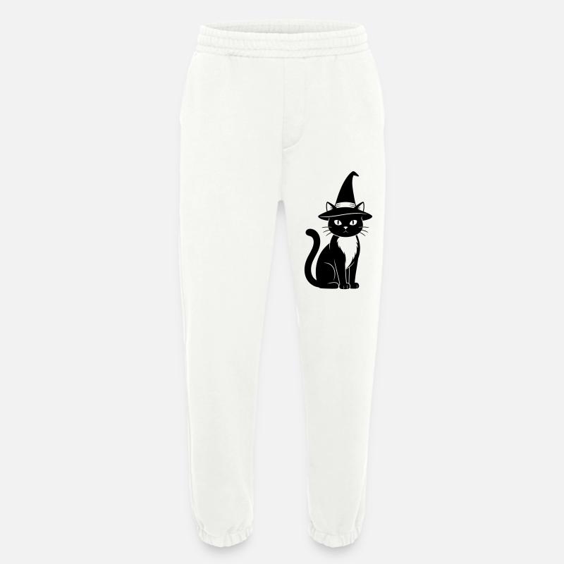 witches cat - Heavyweight Jogging Pants - made by SPREAD  - OFF WHITE