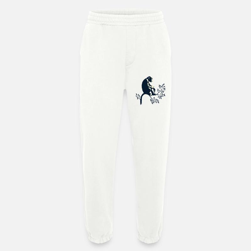 Chimpanzee - Heavyweight Jogging Pants - made by SPREAD  - OFF WHITE