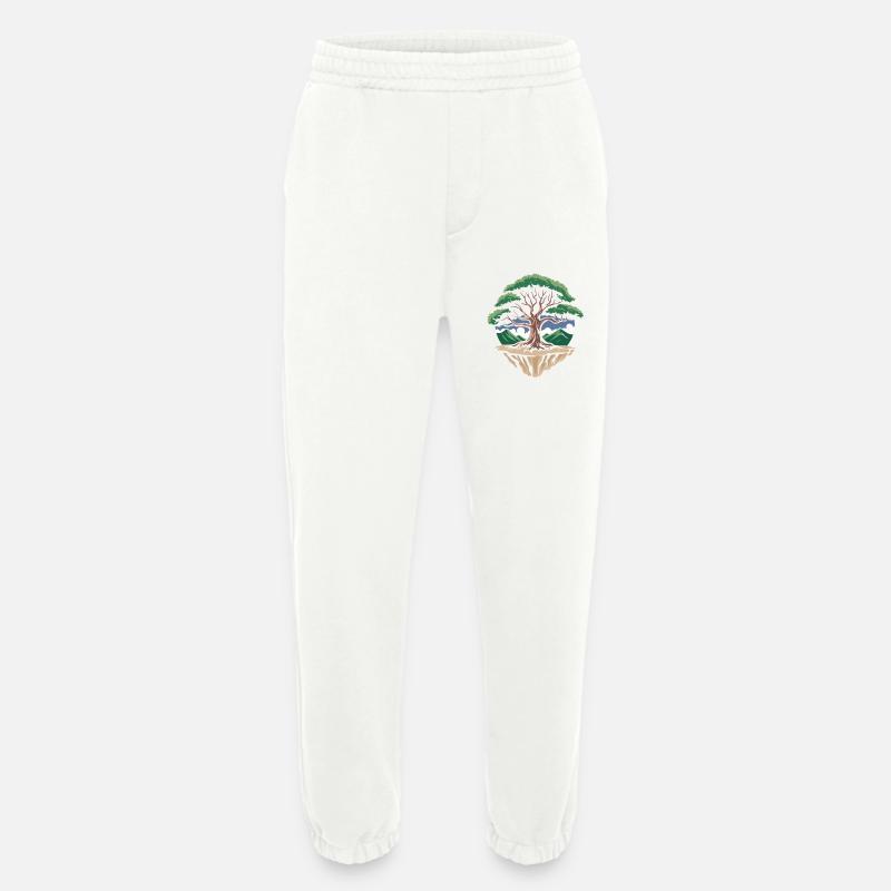 Bauminsel Kreislandschaft - Heavyweight Jogginghose - made by SPREAD - OFF WHITE