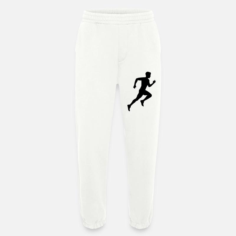 rennen_silhouette - Heavyweight Jogginghose - made by SPREAD - OFF WHITE