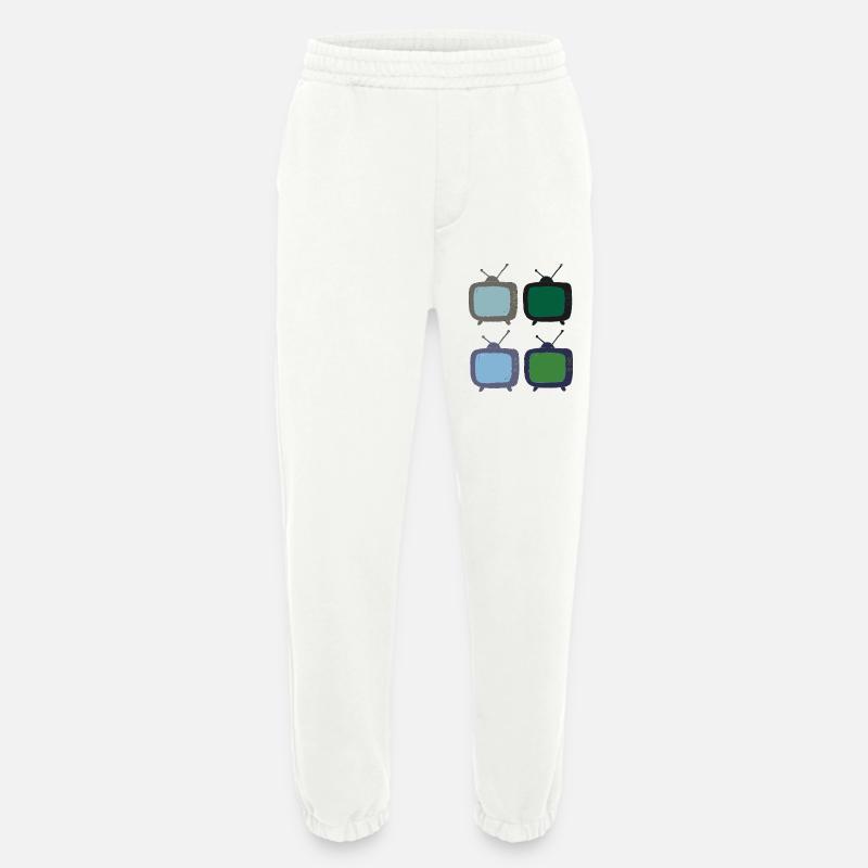 fernseher_4fach_bunt - Heavyweight Jogginghose - made by SPREAD - OFF WHITE
