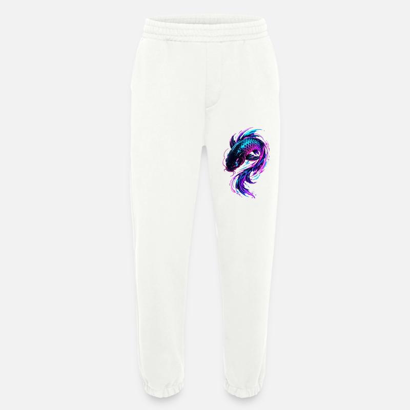 Neon Koi Flow - Heavyweight Jogginghose - made by SPREAD - OFF WHITE
