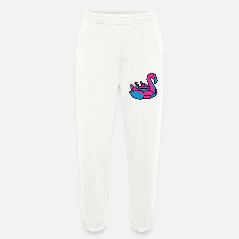 Flamingo Schwimmtier Pool Party - Heavyweight Jogginghose - made by SPREAD  - OFF WHITE