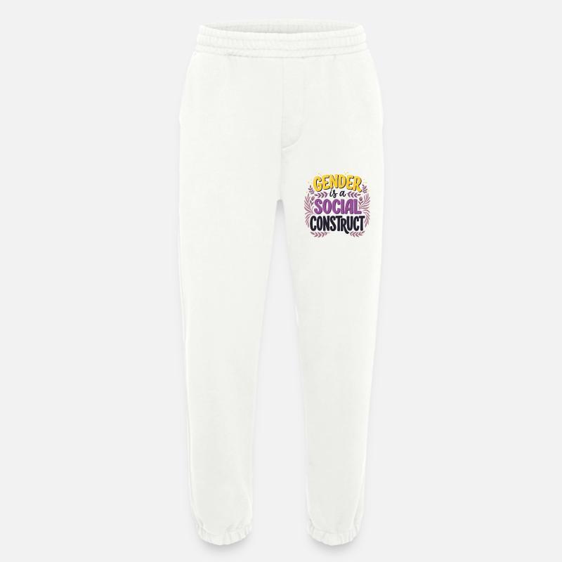 Gender is a Social Construct - Heavyweight Jogging Pants - made by SPREAD - OFF WHITE