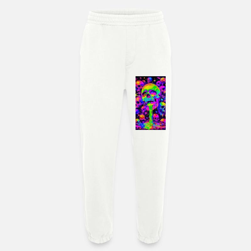 Psychedelic Neon Skeletons - Heavyweight Jogging Pants - made by SPREAD - OFF WHITE
