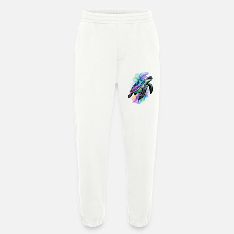 Sea turtle, turtle, water turtle - Heavyweight Jogging Pants - made by SPREAD  - OFF WHITE