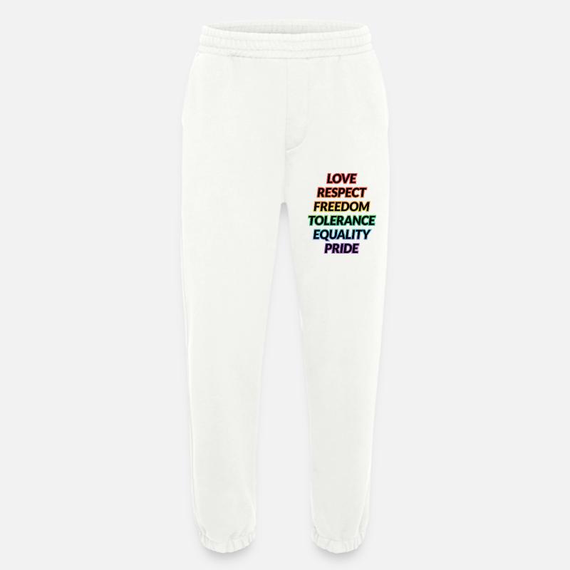 Pride Rainbow Values Tee - Heavyweight Jogging Pants - made by SPREAD  - OFF WHITE