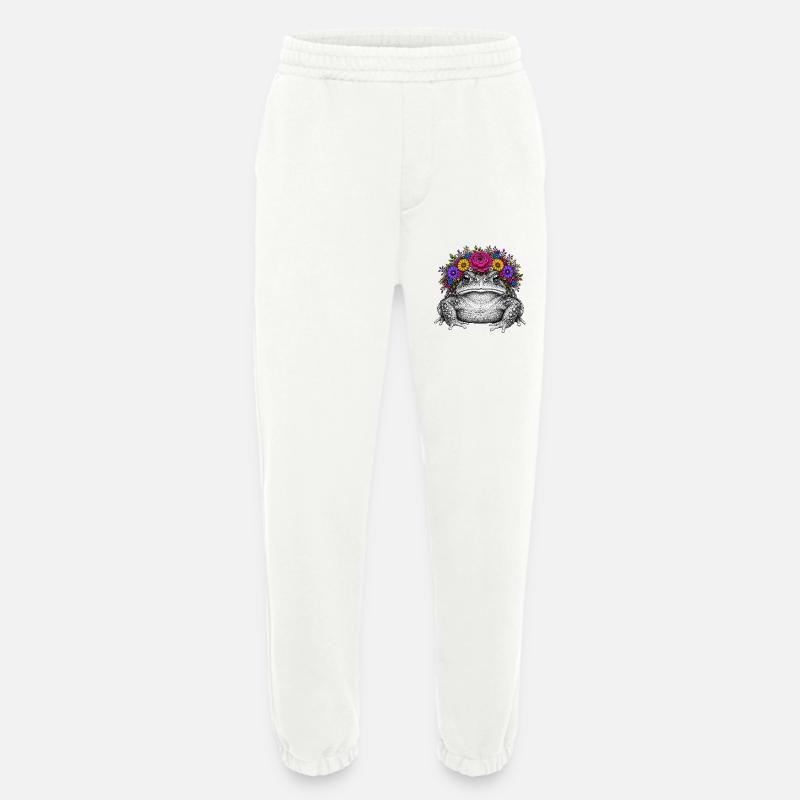 Toad with flower crown - Heavyweight Jogging Pants - made by SPREAD - OFF WHITE